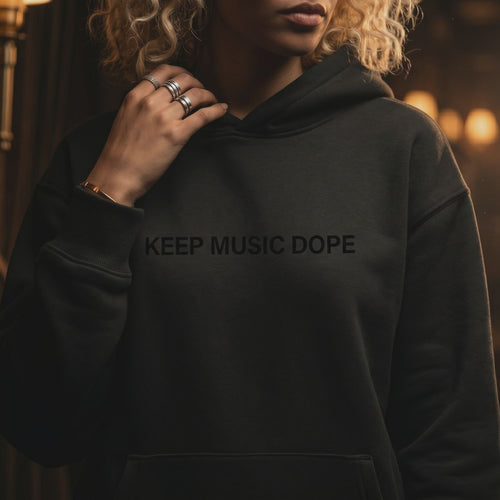 KEEP MUSIC DOPE Hoodie – Black